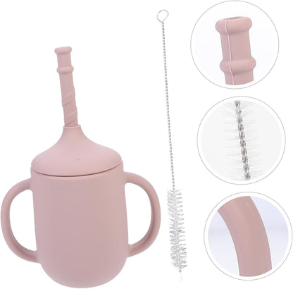 Spill Proof Baby Sippy Cup with Handles and Straw