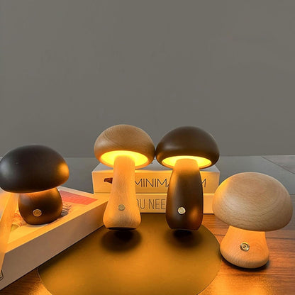 Cozy Wood LED Desk Lamp with USB Port - Luxicro