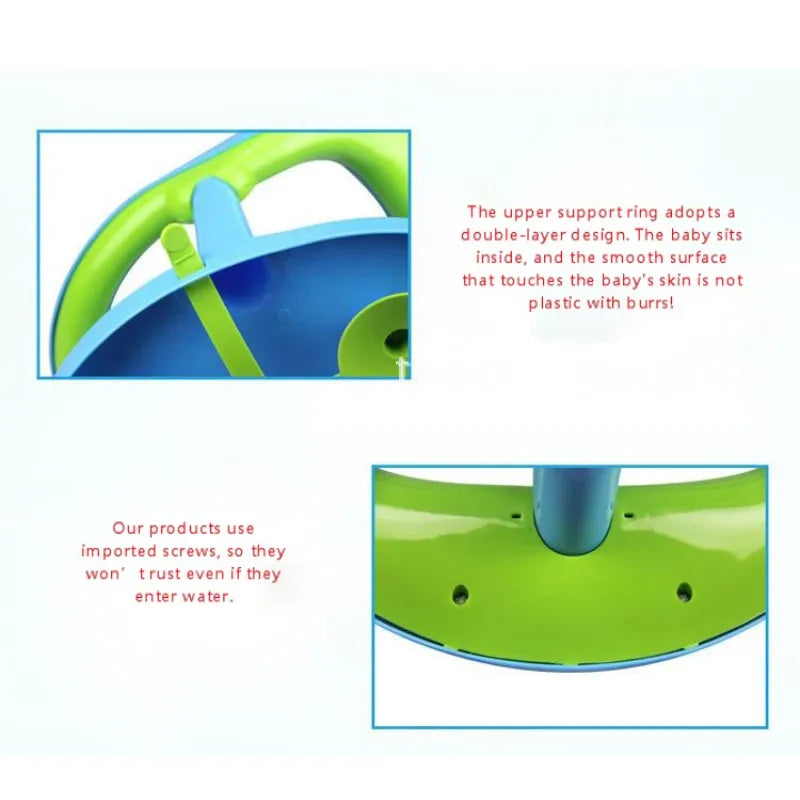 Safe Baby Bath Seat with Back Rest