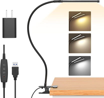 Flexible LED Desk Lamp with USB Port & Adjustable Arm - Luxicro