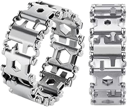 Tactical 29-in-1 Steel Survival Wristband - Luxicro