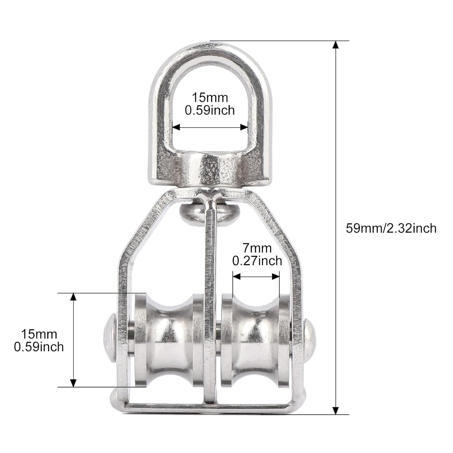 Heavy Duty Steel Swing Pulley Block