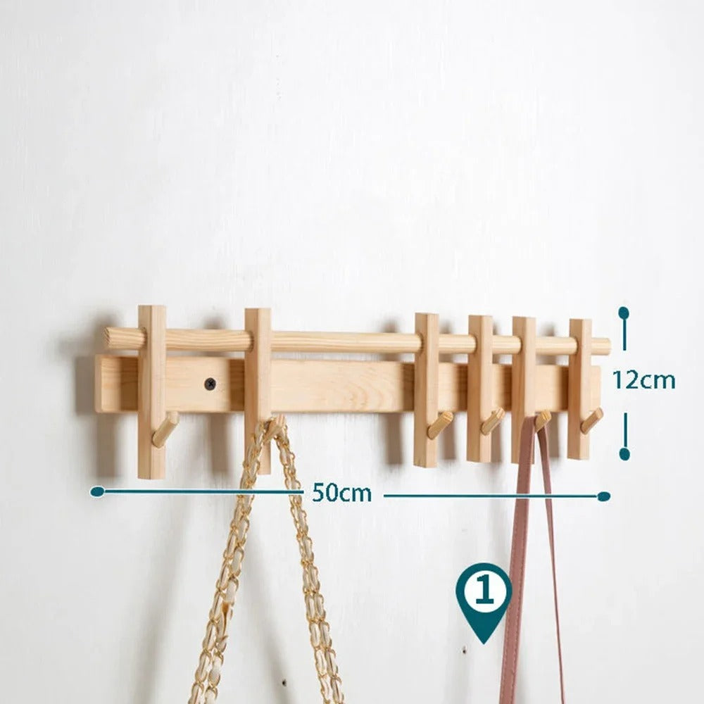 Space Saving Coat Rack with Hooks for Entryway