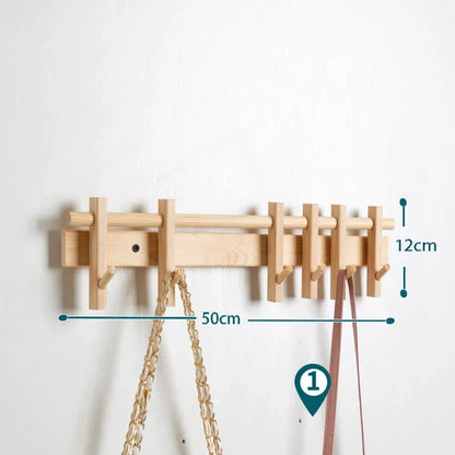 Space Saving Coat Rack with Hooks for Entryway