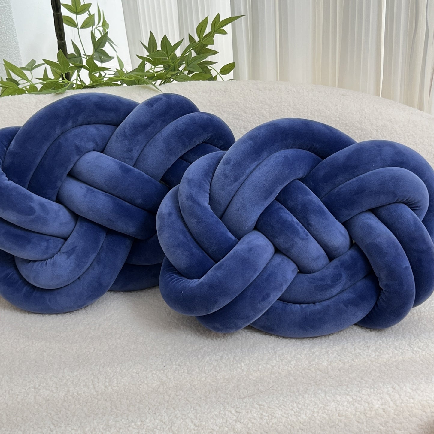 Soft White Pillow with Decorative Buttons