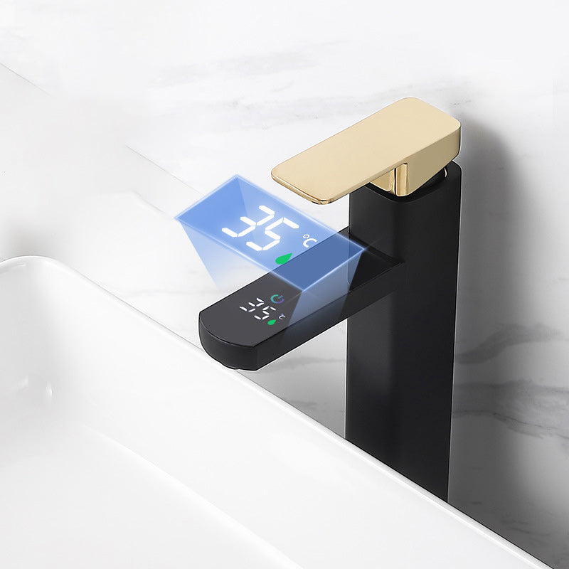 Contemporary Single Handle Digital Basin Faucet Mixer