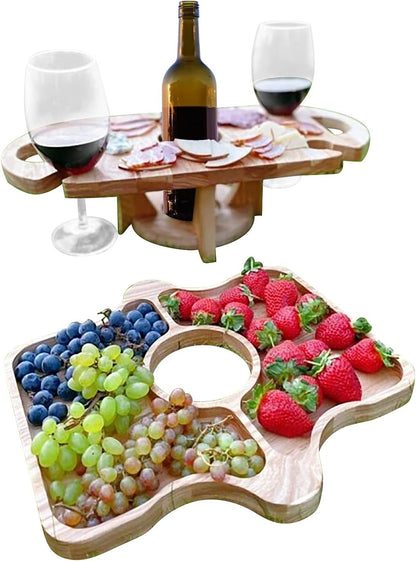 Compact 2-in-1 Wine and Fruit Stand