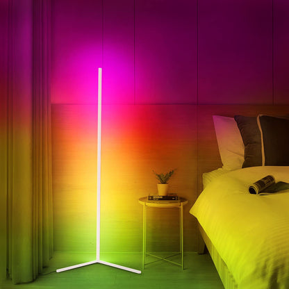 Sleek Adjustable Corner LED Floor Lamp Skinny Design