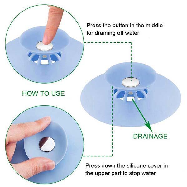 Easy Clean Sink Drain Strainer Plug