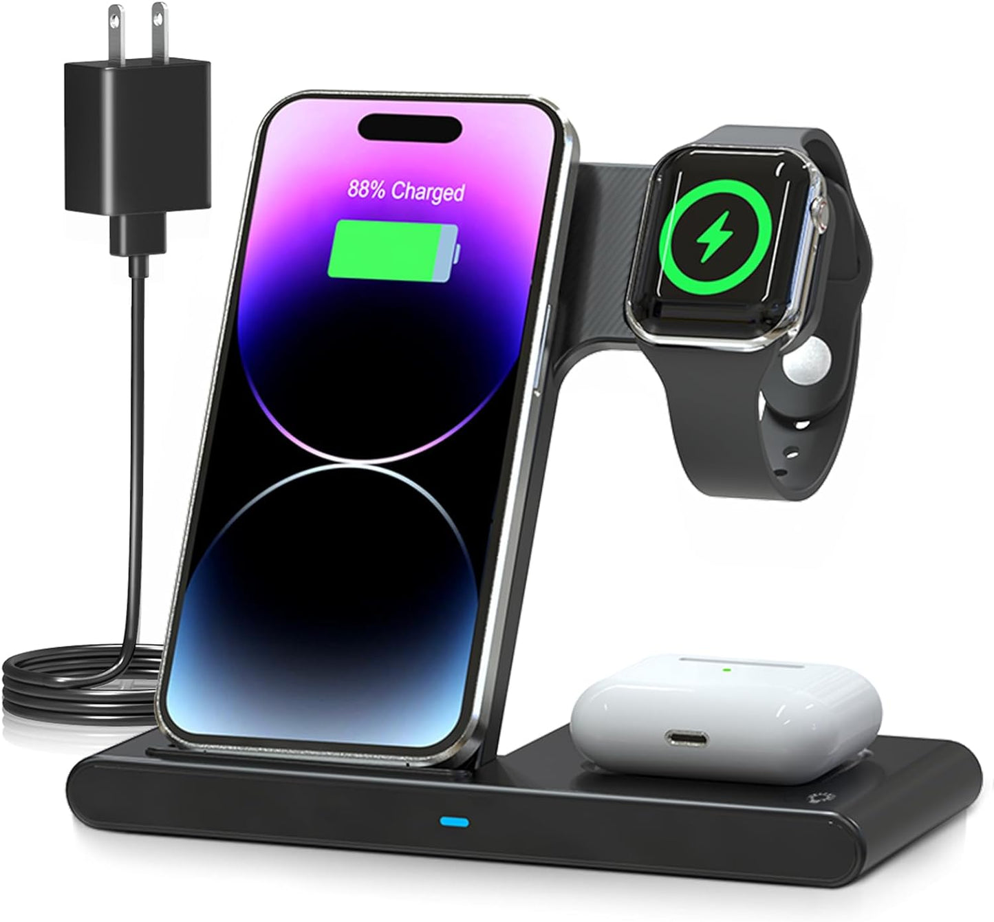 Compact Wireless Charging Station Desk Organizer - Luxicro