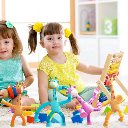 Colorful Suction Giraffe Baby Toy