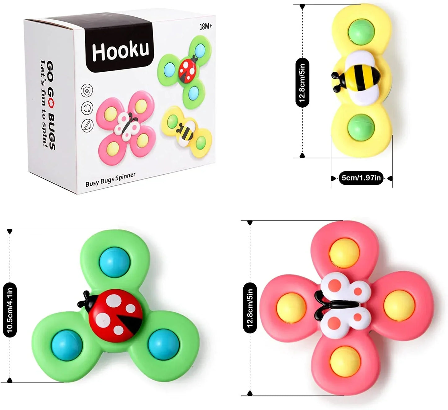Colorful Spinning Bath Time Toy For Kids