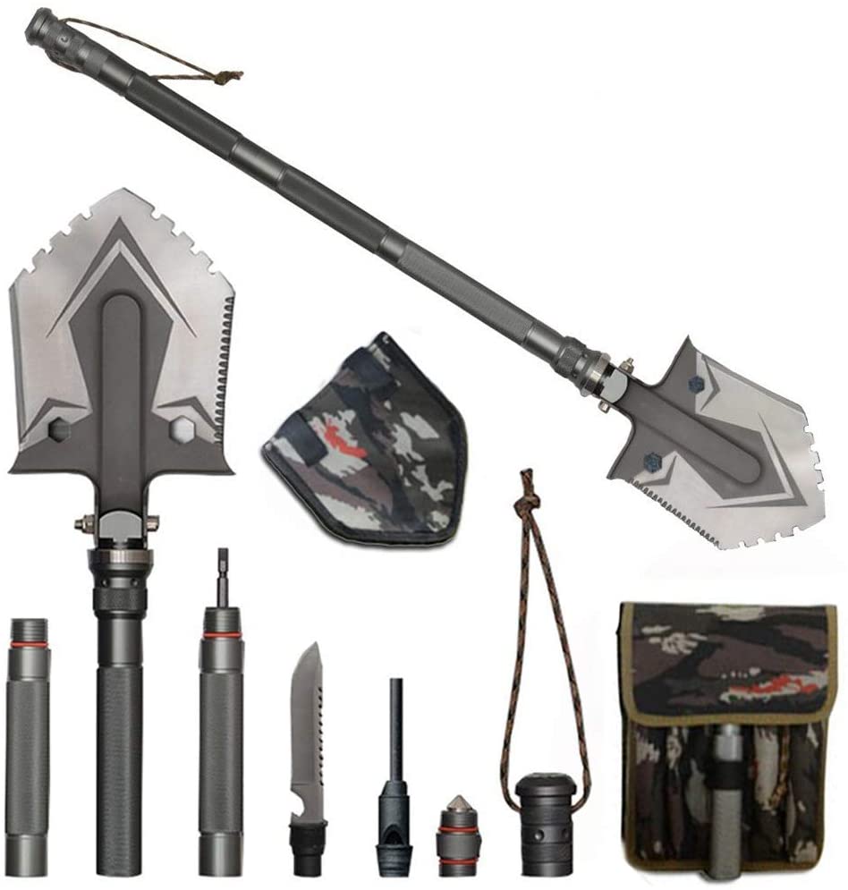 Durable Heavy Duty Folding Camping Shovel - Luxicro