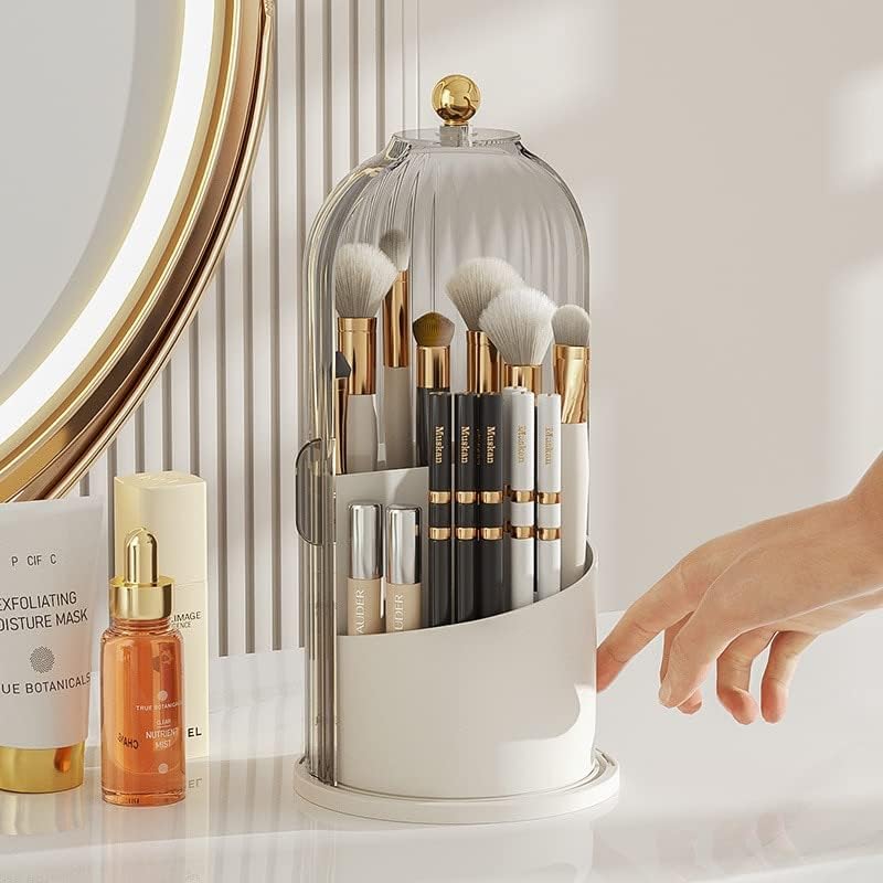 Spinning Cosmetic Brush Organizer Case