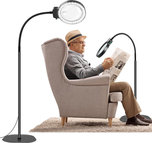 Bright Adjustable LED Magnifying Lamp with Zoom - Luxicro