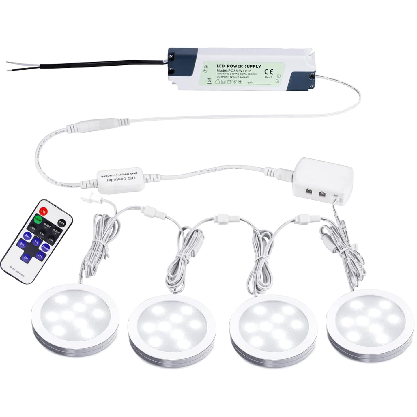 Bright LED Kitchen Light Bar 4 Piece Set - Luxicro
