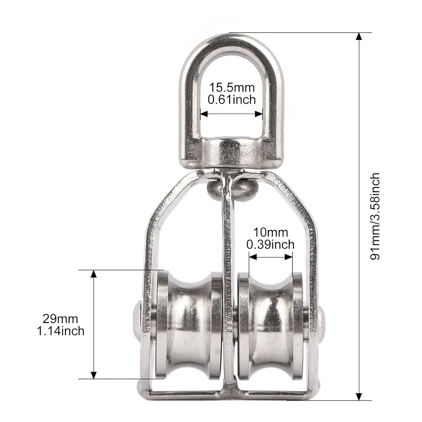 Heavy Duty Steel Swing Pulley Block
