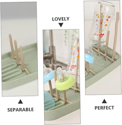 Baby Bottle Drain Rack with Storage Tray