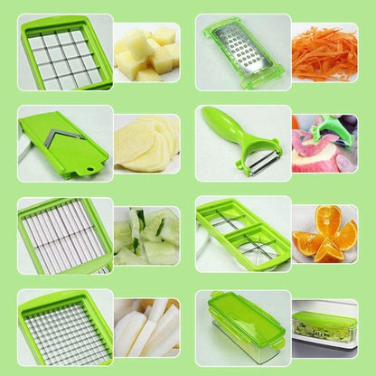 Simple 12-in-1 Vegetable Cutter with Protective Cover