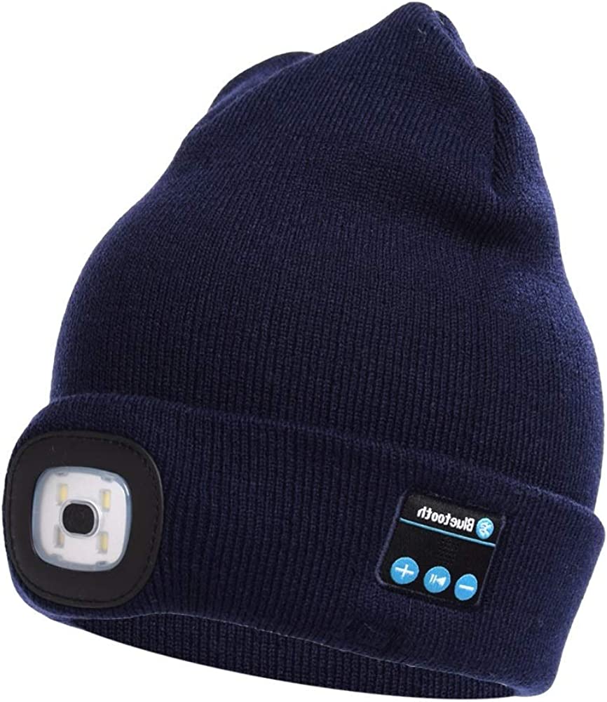 Warm LED Beanie with Bluetooth Headphones