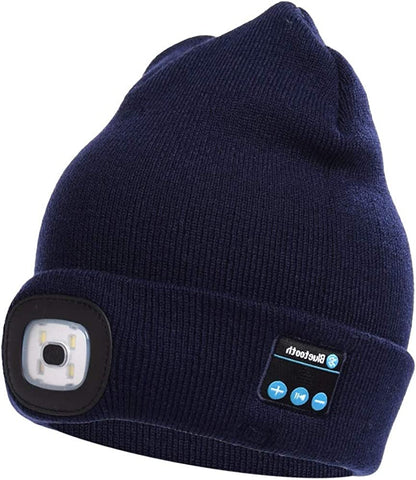 Warm LED Beanie with Bluetooth Headphones