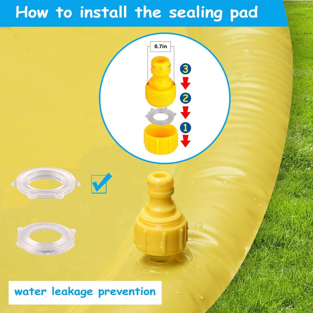 Colorful Childrens Pool Splash Pad Mat