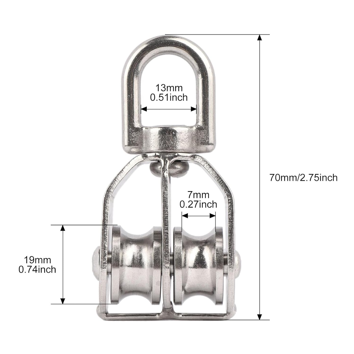 Heavy Duty Steel Swing Pulley Block