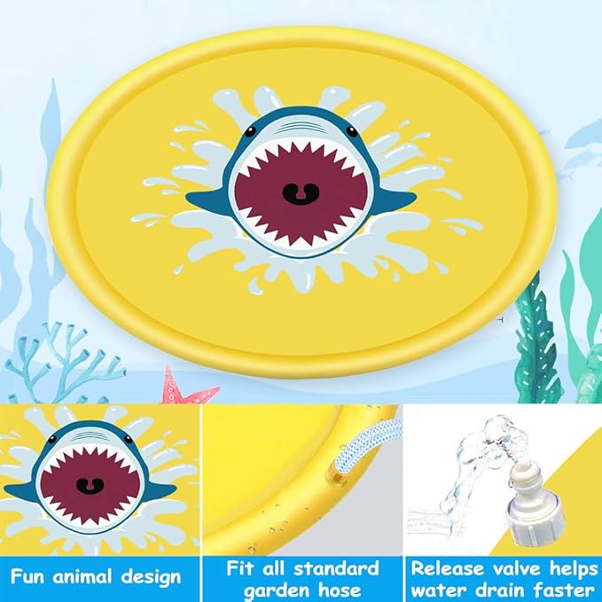 Colorful Childrens Pool Splash Pad Mat