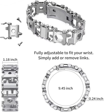 Practical 29-in-1 Multi Tool Stainless Steel Watch