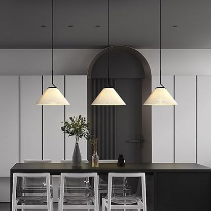 Creamy Fabric Shade Pendant Light