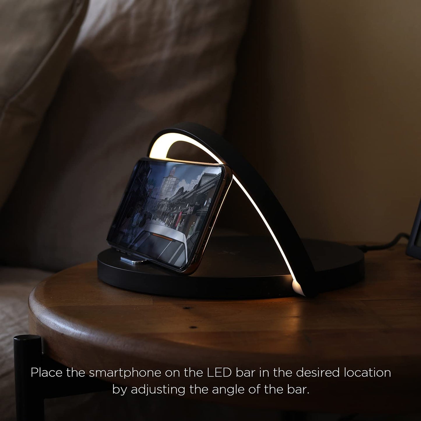 Compact LED Table Lamp with USB Charging Station