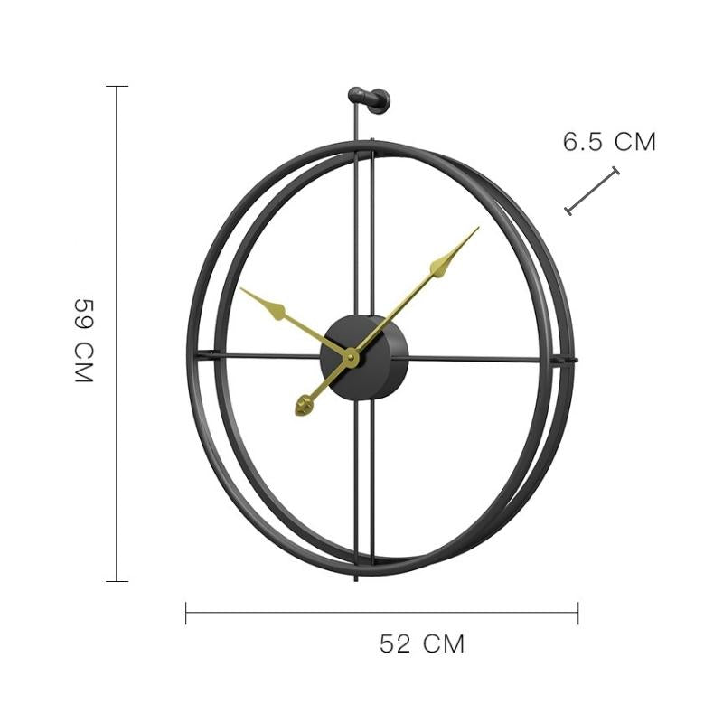 Sleek Modern Big Wall Clock Metal