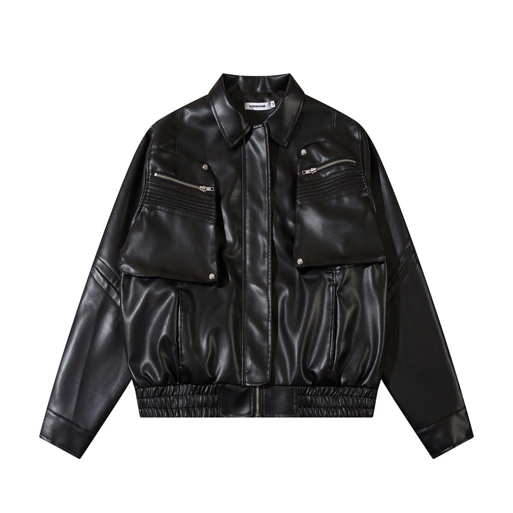 Tough Mens Biker Leather Jacket