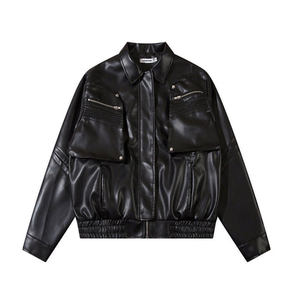 Tough Mens Biker Leather Jacket