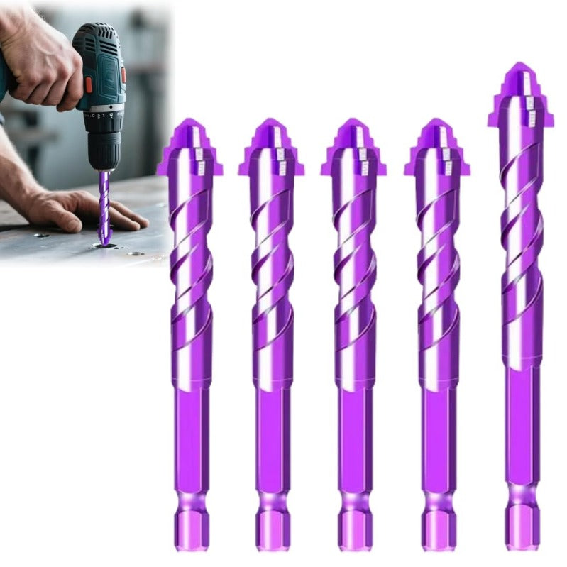 High Quality 4-Piece Purple Drill Bit Set - Luxicro