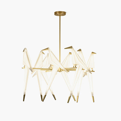 Delicate White Bird Pendant Light Fixture