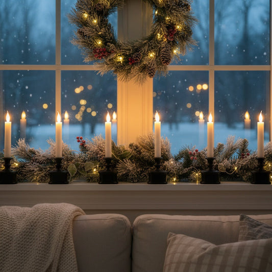 Battery Operated LED Window Candles Set of 6 - Luxicro