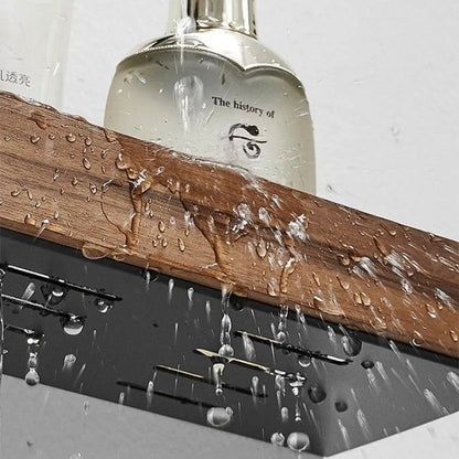 Easy Install Wooden Bathroom Storage Shelves