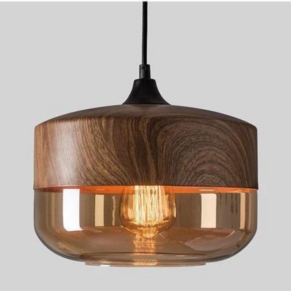 Rustic Wood Hanging Light NordLuna