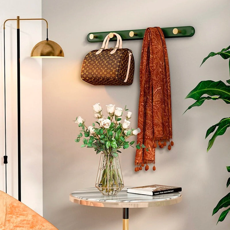 Rustic Wooden Wall Mount Coat Hook Rack