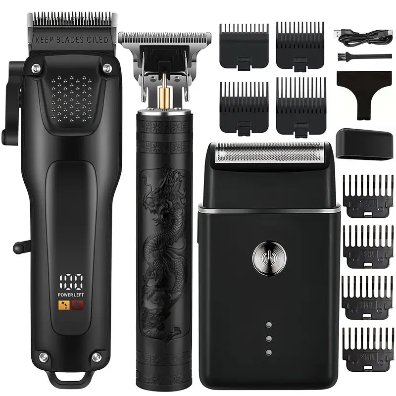 Advanced Mens Grooming Set with Cordless Clippers - Luxicro