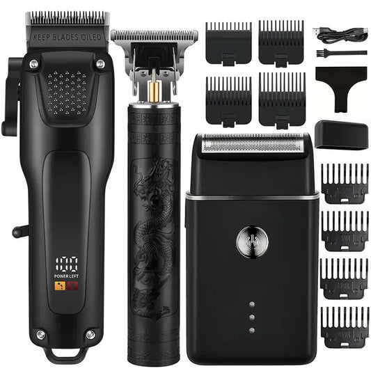 Advanced Mens Grooming Set with Cordless Clippers - Luxicro