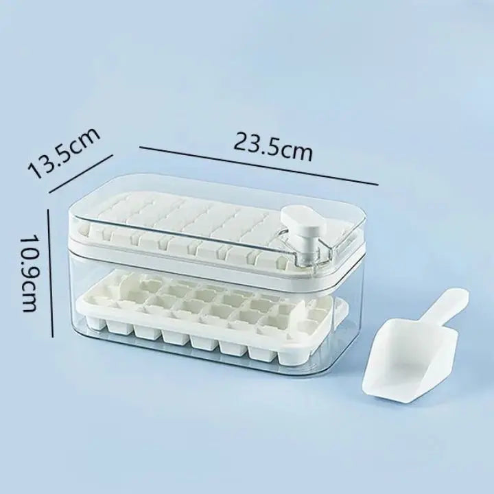 Premium 64-piece Silicone Ice Tray Set with Lid & Spoon