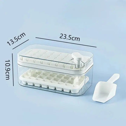 Premium 64-piece Silicone Ice Tray Set with Lid & Spoon