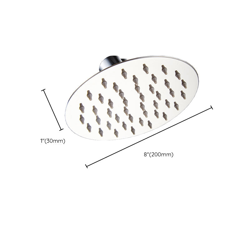 Silver Stainless Steel Wall Mount Round Shower Head