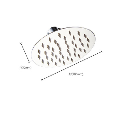 Silver Stainless Steel Wall Mount Round Shower Head
