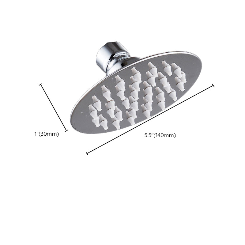 Silver Stainless Steel Wall Mount Round Shower Head