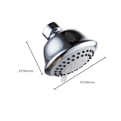 Silver Stainless Steel Wall Mount Round Shower Head