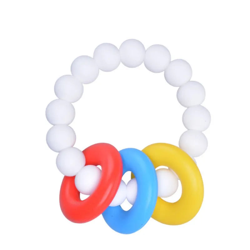 Soft Baby Teether Toy with Colorful Rings
