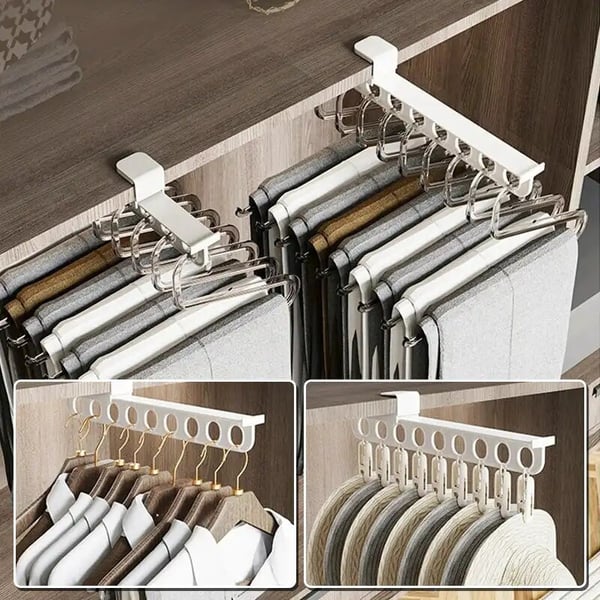 Compact Double Slide Closet Storage System